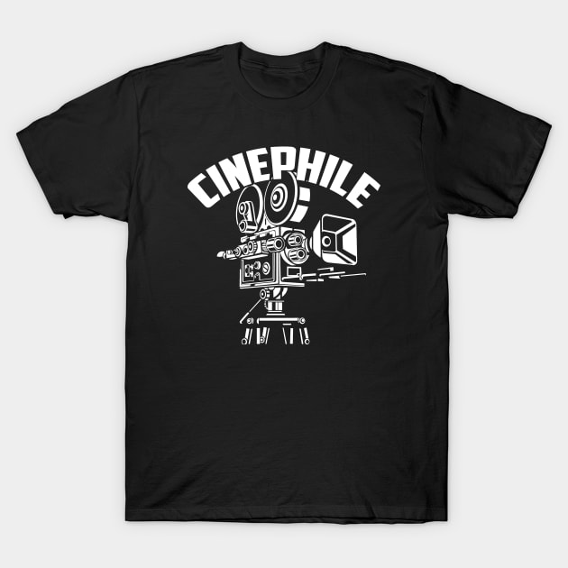 Cinephile Quote / Retro Cinema Camera T-Shirt by EddieBalevo